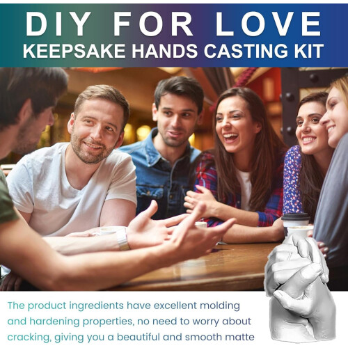 Hand Casting Kit  Handmade Sculpture for Lovers  Keepsake Statue  Romantic Couple Activity 2