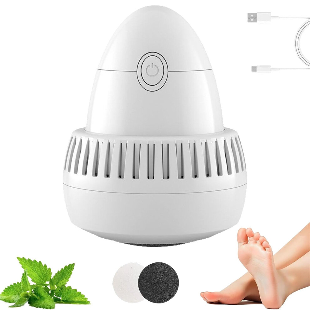 Morrat Foot Grinder Wireless Portable Vacuum Adsorption, 2 Speed Levels, 2 Grinding Heads, Dead Dry Skin