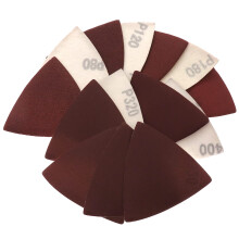 Mouse Detail Sander Sandpaper 20 Pcs 80x80x80mm Triangle Hook Loop Red 80400 Grits Sanding Sheets For Wood