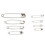460Pcs Safety Pins 7 Sizes Iron Reusable Multi-purpose Sewing Handwork Assorted 10
