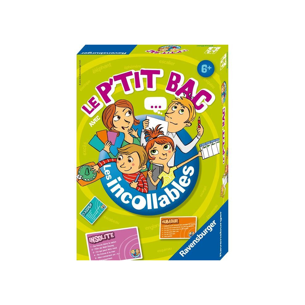 Ravensburger Les Incollables Le P'tit Bac - Children's Board Game - Petit Bac Revisited, Original And Fun - From 6 Years Old