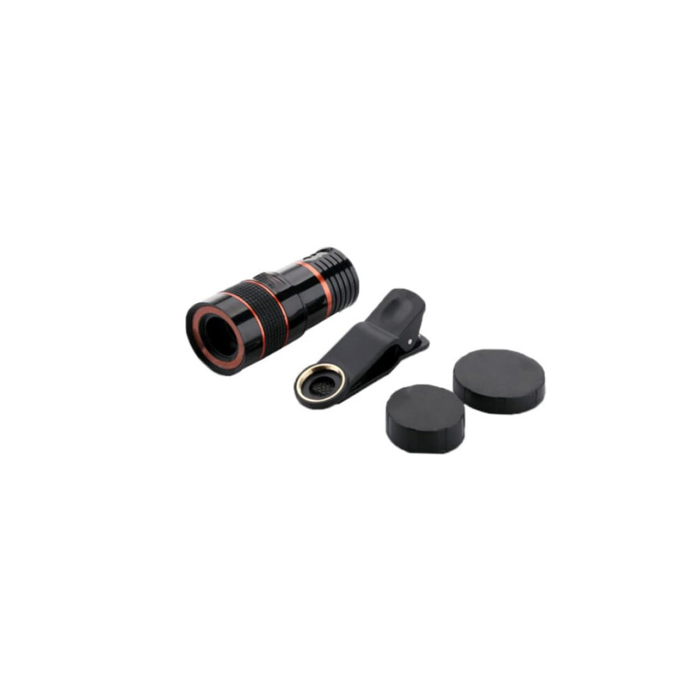 Telescope Camera Lens Hd 8X Optical Magnification For Smartphone With Universal Clip Black 9426802245035