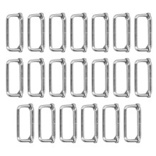 20Pcs Metal Adjustable Rectangles Fadeless Durable 4x38x20mm for Belts and Bags