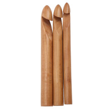 20 cm Bambus-Häkelnadeln-Set, ergonomisch, 4 Stück für DIY-Gewebe und Decken