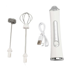 Mousseur à lait électrique επαναφορτιζόμενη par USB, 3 βιτρίνες, en acier inoxydable, silencieux, po