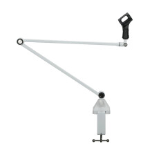 Microphone Boom Arm, Microphone Stand, Desk Mount, Space Saving, Multifunctional, Convenient to Mount, Heavy Duty for White