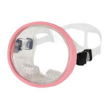 Singlelens Diving Goggles AntiFog, Swimming, Snorkeling, Freediving Silicone Frame, Polycarbonate Lens