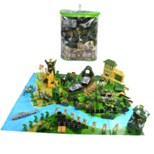 130 pieces military model toy sand table simulation toy soldier model tabletop toy