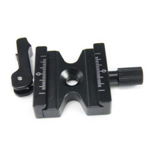 Quickrelease clamp with adjustable lever knob for plate