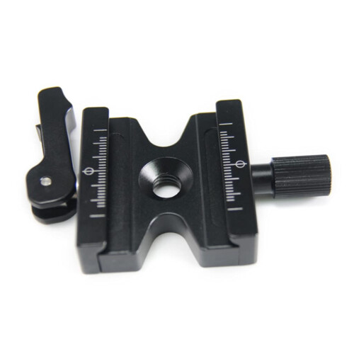 Quickrelease clamp with adjustable lever knob for plate