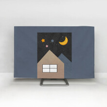 TV Protector Cover For 3275 Inch Universal TV Screen Dust Cover Indoor Dustproof Slipcover Sun Protection Style K 75In