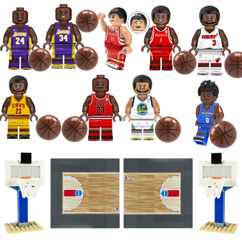Ensemble de jouets de construction de basketball de superstars