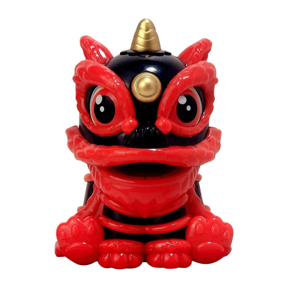 Auto Dashboard Lion Decorations, Desk Decor, Chinese Lion, Shaking Head, Solar Powered, Cute Car Ornament, Dashboard Decoration, Lion Car Decor, Black 9412369904256