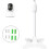 1/4 Screw ABS Flexible 360 Degree Adjustable Indoor Outdoor Security Camera Bracket For Ceiling Wall Install White 5