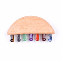 Natural Stone Hair Combs Jade Crystal Healing For Men And Women Acupressure Massage For Beauty Salons Seven Colors