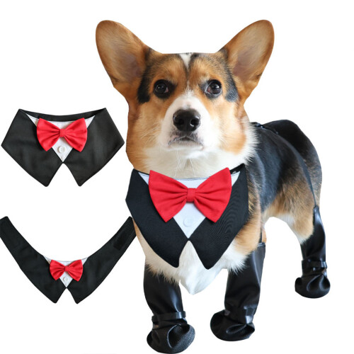 Classical Dog Necktie Soft Canvas BowTie Collar Gentlemen-S. 1