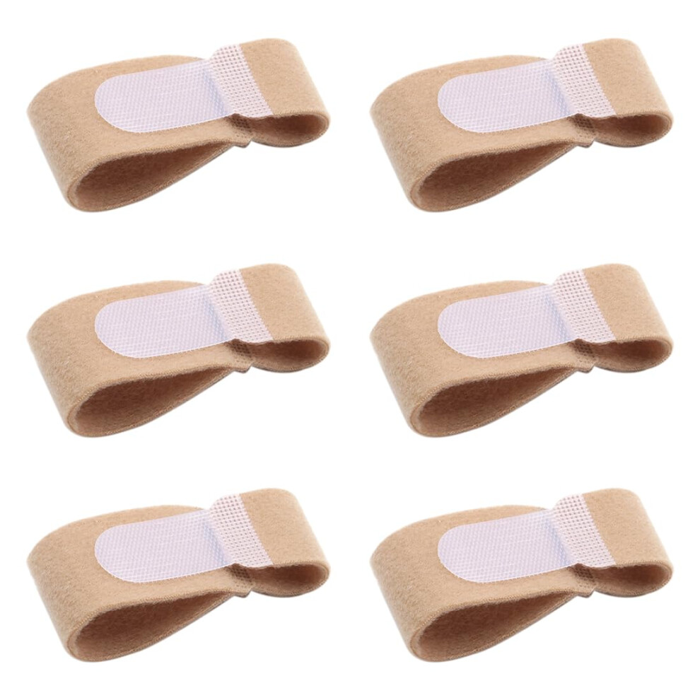 Pack of 6 Hammer Toe Correctors, 6 Pieces Hammer Toe Bandage, Toe Corrector, Toe Splint for Correcting Hammer Toe, Curved Toes, Overlapping Toes