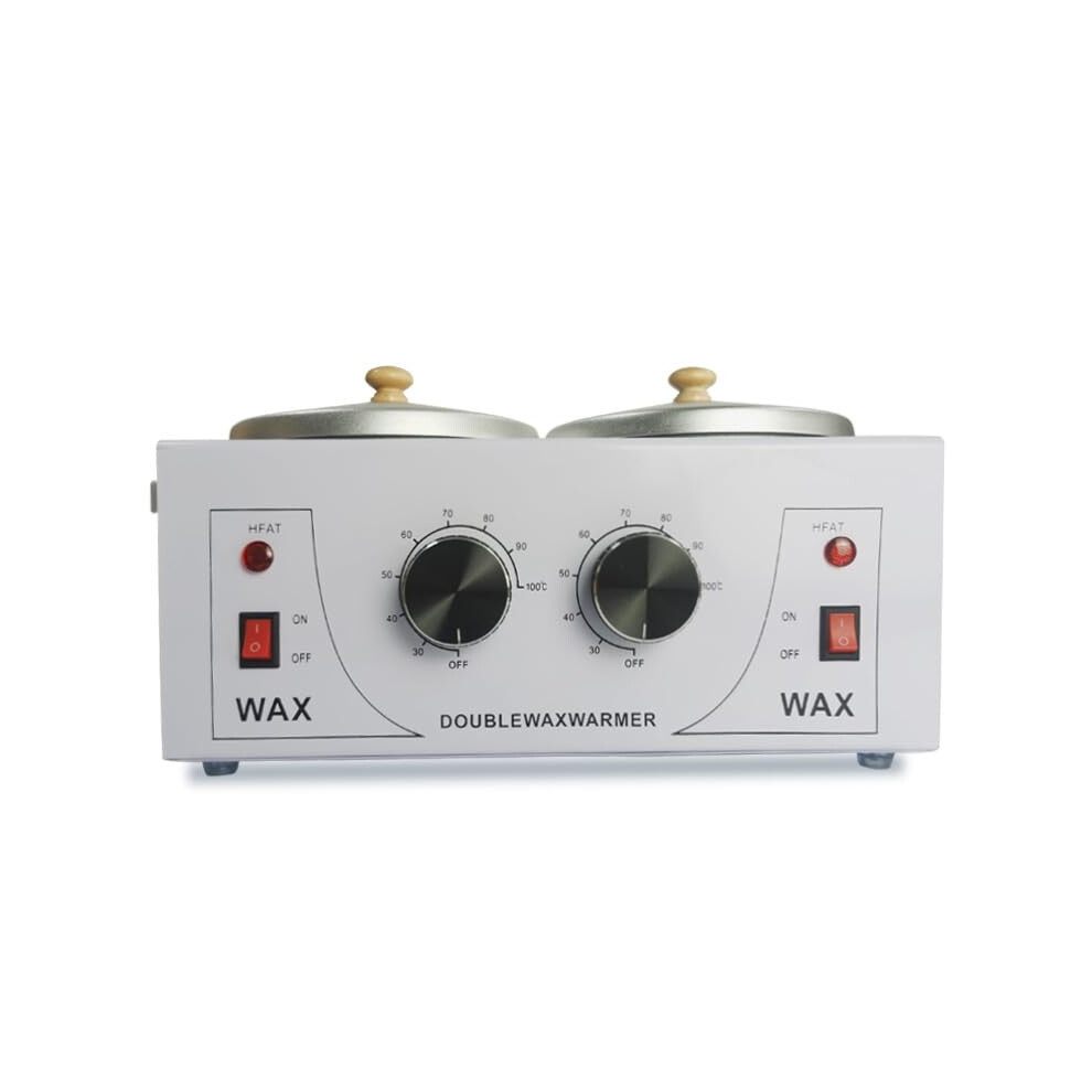Professional Double Wax Pot Wax Warmer With Adjustable Temperature, Dual Pot Wax Heater For Home Or Salon