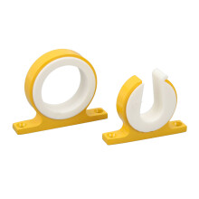 Set di ganci per canne da pesca in alluminio anodizzato, resistenti e antigraffio con inserto in nylon rotante, montaggio sicuro universale per