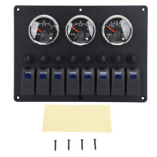 Digital Voltmeter Display Rocker Switch Panel Dual USB Charger Port Waterproof Marine Grade Led Light Indicator Circuit Breaker Protected Aluminum