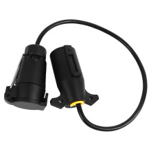 Connettore per rimorchio a 7 pin Design ergonomico, connettore per rimorchio rotondo a lama con Dur Mat Plug and Play Alloggiamento resistente