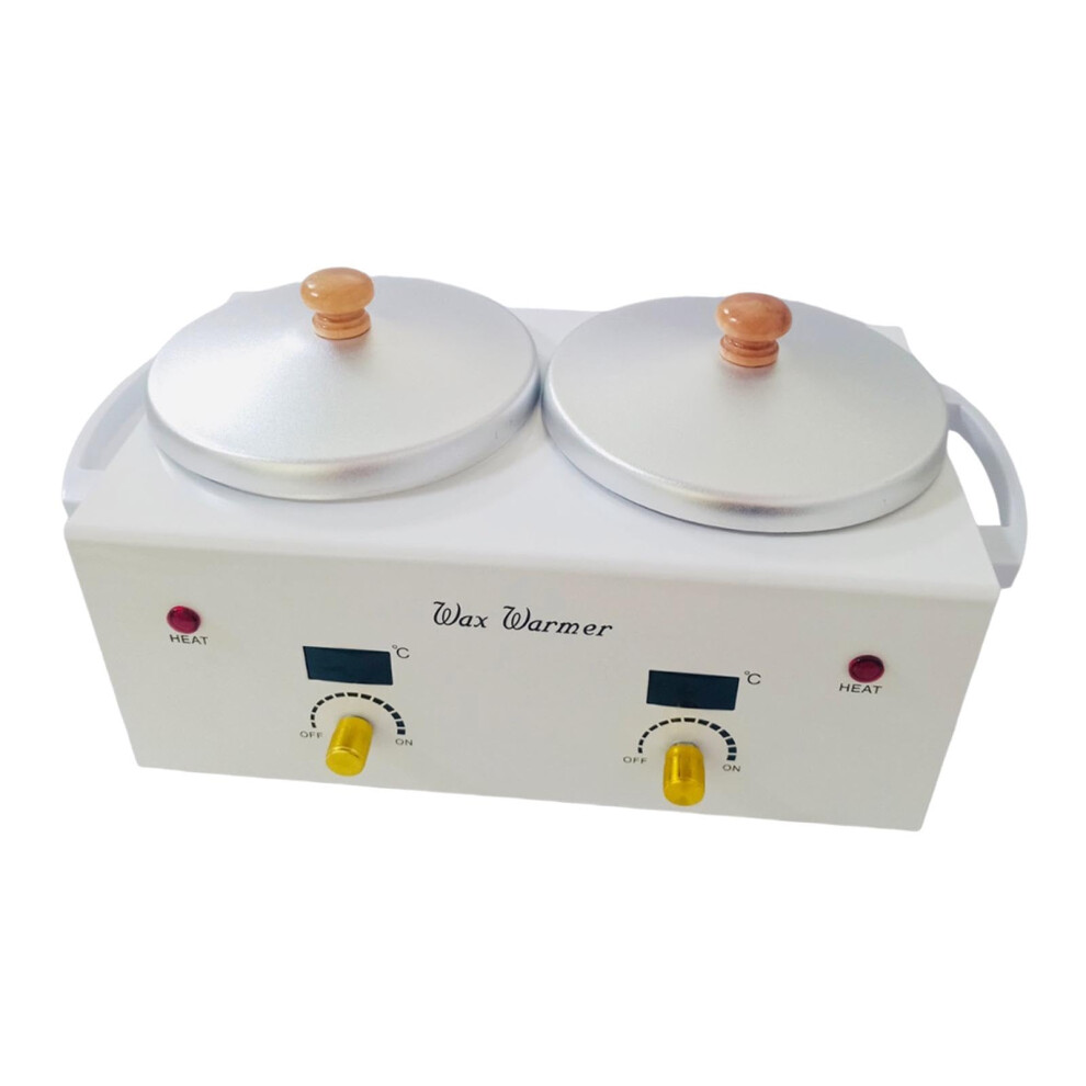 Melting Warmer Double Pot With Adjustable Temperature Wax Heater For Hair Removal For Women And Men UK Adapter