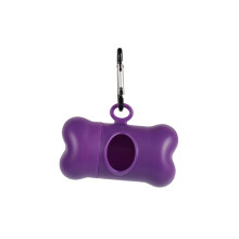 Leakproof dog waste bag dispenser with back hook (1 military green, 1 purple)