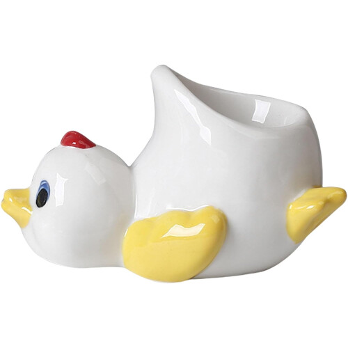 Ceramic Egg Holder Handmade Porcelain Stand with Stable Base Easy Clean for Kitchen and Breakfast 2