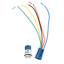Momentaner Metall-Drucktaster, 12 V, Kfz-kompatibel, wasserdicht, LED-beleuchtet, Kippschalter mit Selbstrückstellfunktion, 1