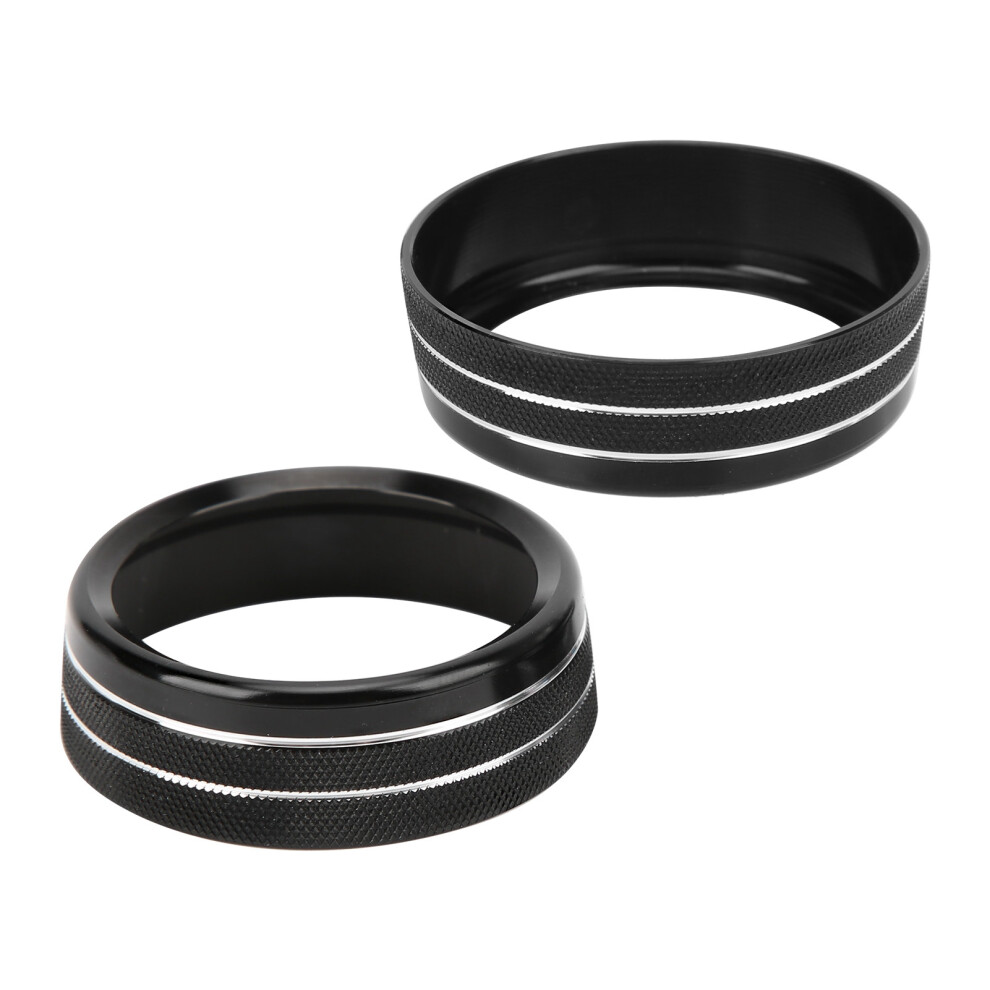 2Pcs Aluminum Air Conditioning Knob Trim Fits Ford Mustang/Focus Black 7901378060777