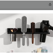 Innovative Bathroom Vanity Accessories Organizer, Heat Resistant Hair Appliance Stand For Multi-Slot Hair Styling Tools Storage, Wall Mounted Hair Dry