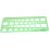 Plastic, green, circles, square, hexagonal, geometric, model ruler, 0 – 20 cm 3