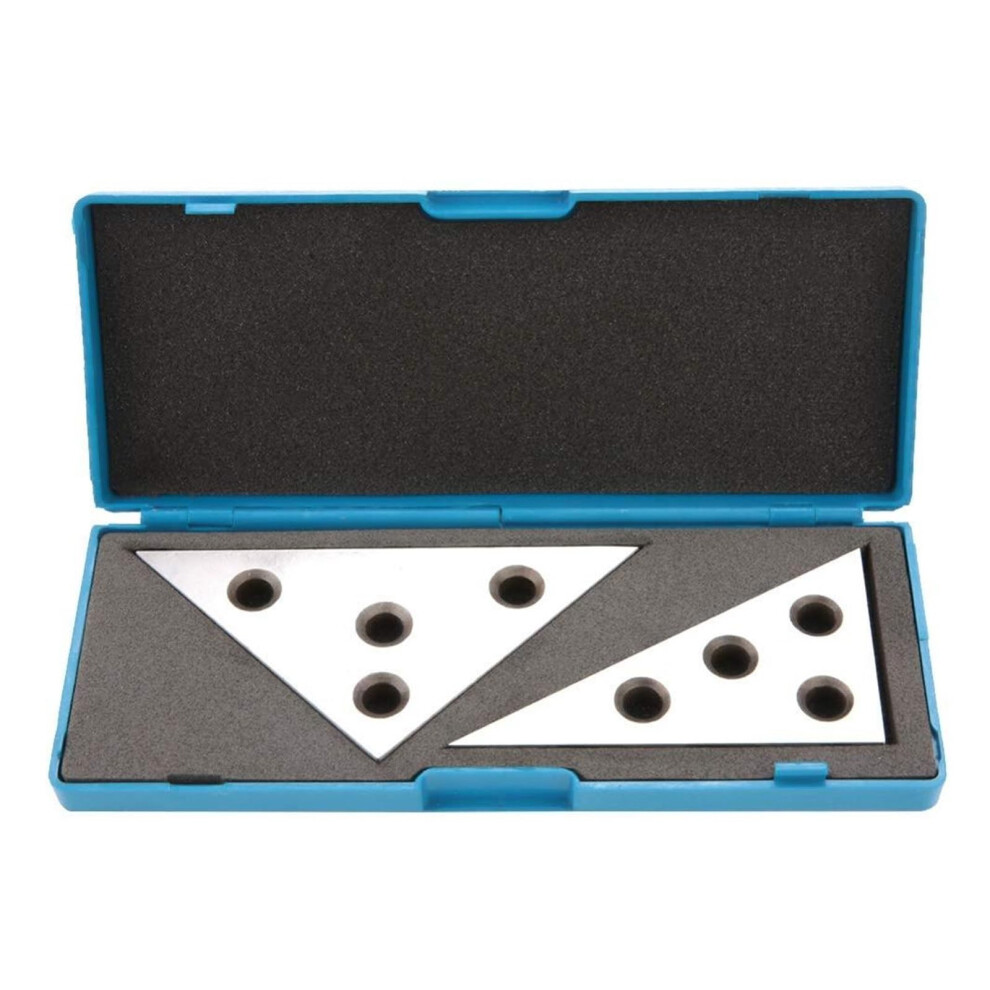 Gage Block Set 2Piece Solid Angle Block Set 306090 And 454590, Precision / 20 Arcsec Machinist Gauge Tool 9347817895049