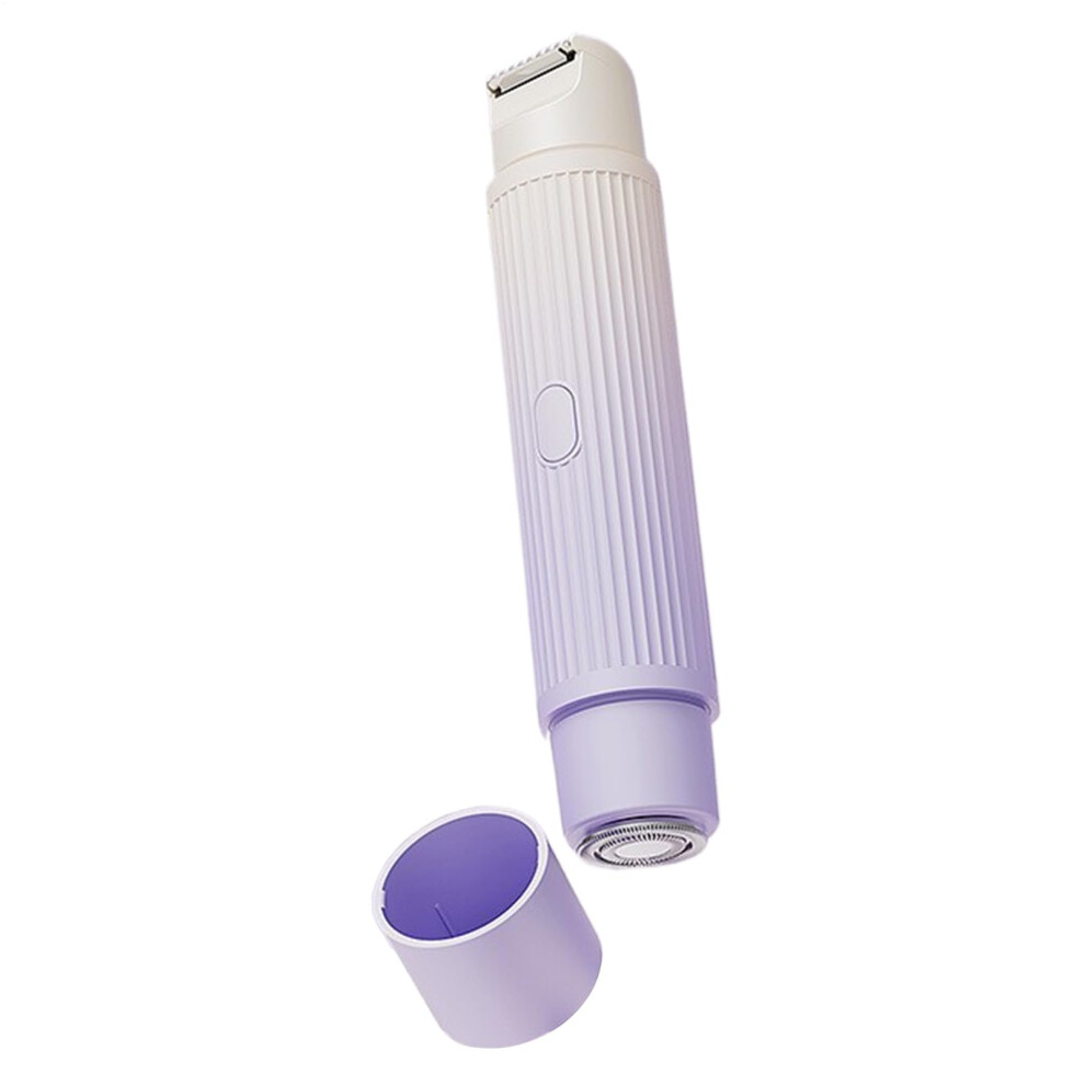 Purple Bikini Trimmer For Women, 2In1 Women's Razor, Doubleheaded Pubic Hair Trimmer Elektrora, Hair Remover For Facial Body Leg Armpit