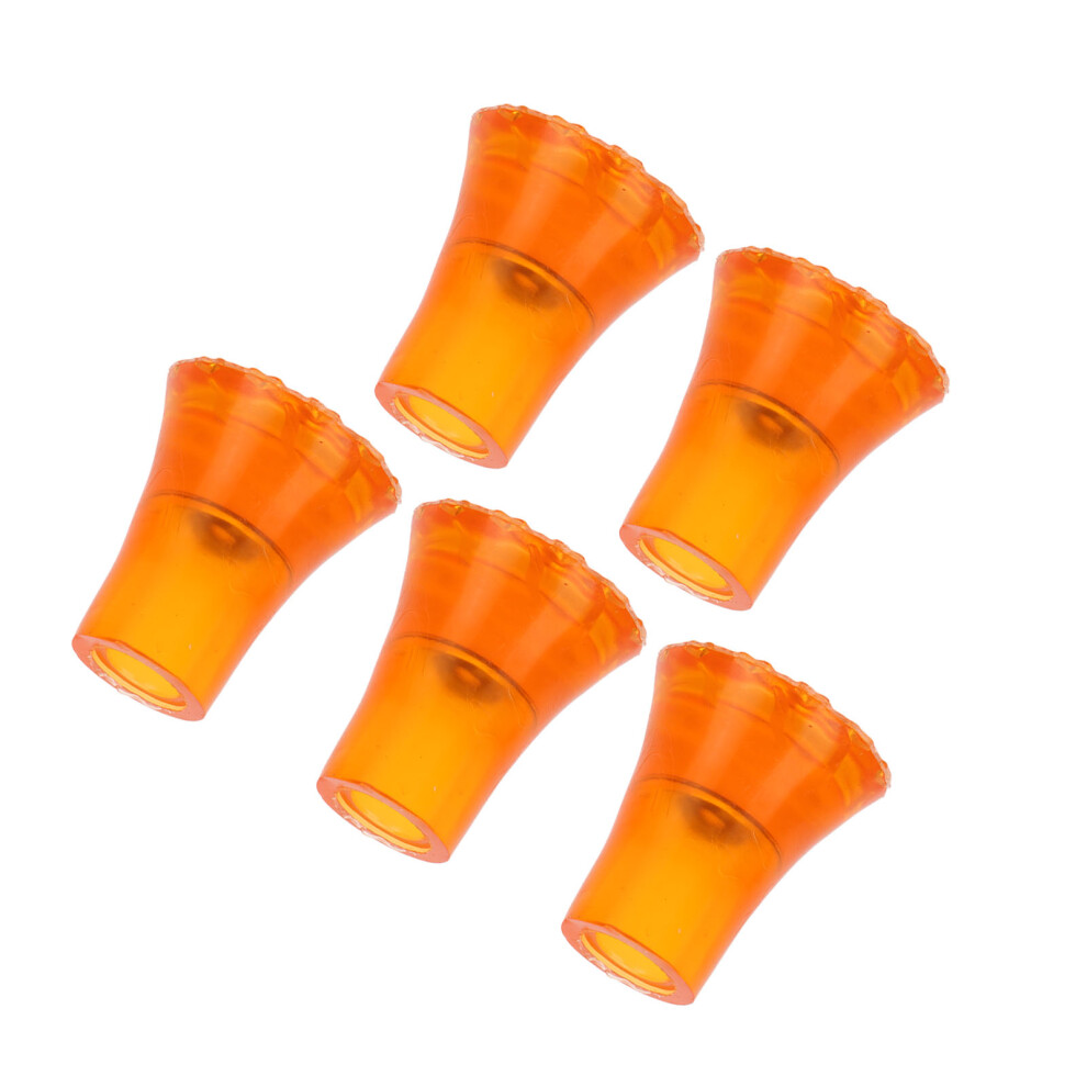 Orange 5Pcs 19Mm Rubber Crutch Tips Non-Slip 58X58x65mm