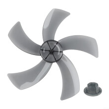 18 Inch PP Fan Blade Assembly Five Wing Design With Mounting Cover Pedestal Desk Fan 430mm Transparent Black