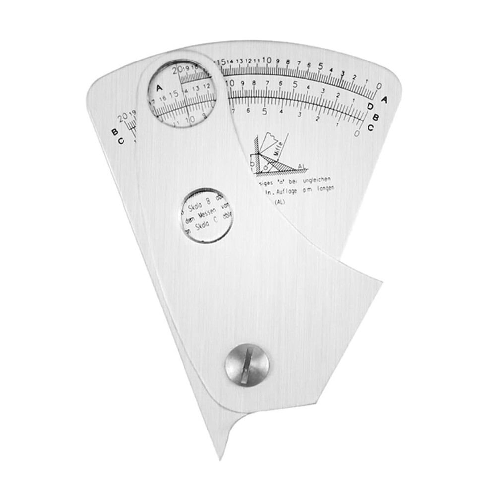 Stainless Steel Fanshaped Welding Gauge 0.1Mm Accuracy 020Mm Weld Gauge, Measures Weld Angle, Width And Throat Height 9426802245851