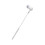 Creative Bendable Straw Brush Stainless Steel-White 1