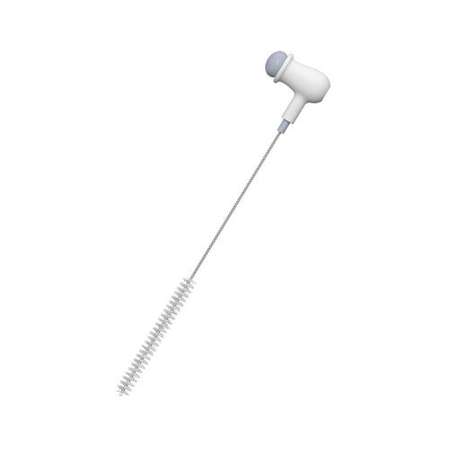 Creative Bendable Straw Brush Stainless Steel-White