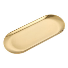 Dekorative Aufbewahrungsschale aus Edelstahl, Schmuckorganizer, langlebiger Edelstahl, hochglanzpoliert, nordisches Design, oval
