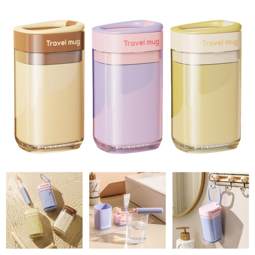 Porte-brosse à dents Double tasse étanche, conception-Rose 2
