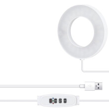 Plant Lamp LED Grow Light Full Spectrum Timing Adjustable ABS Indoor Light for Vegetables and Indoor Plants, White Warm Light