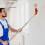 Rotating paint holder for trim, ceiling, wall  corner roller, extended reach 2