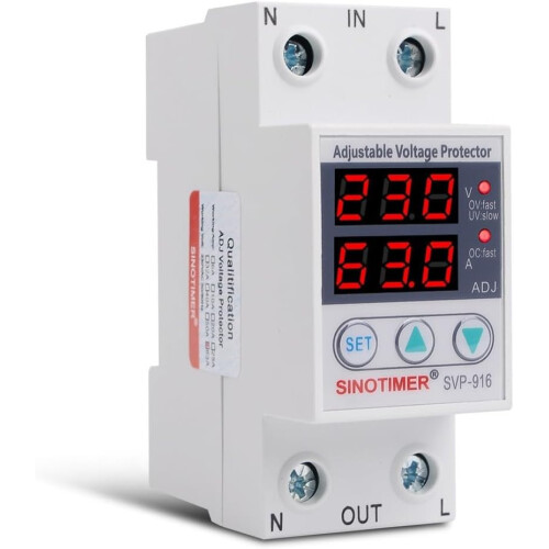 Overvoltage And Undervoltage Protector Adjustable Intelligent, 63A Current Limit, Adjustable Voltage Protector 1