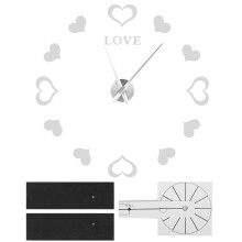DIY Acrylic Mirror Wall Clock 12cm|120x120cm Silver Decorative Bed|Living Room