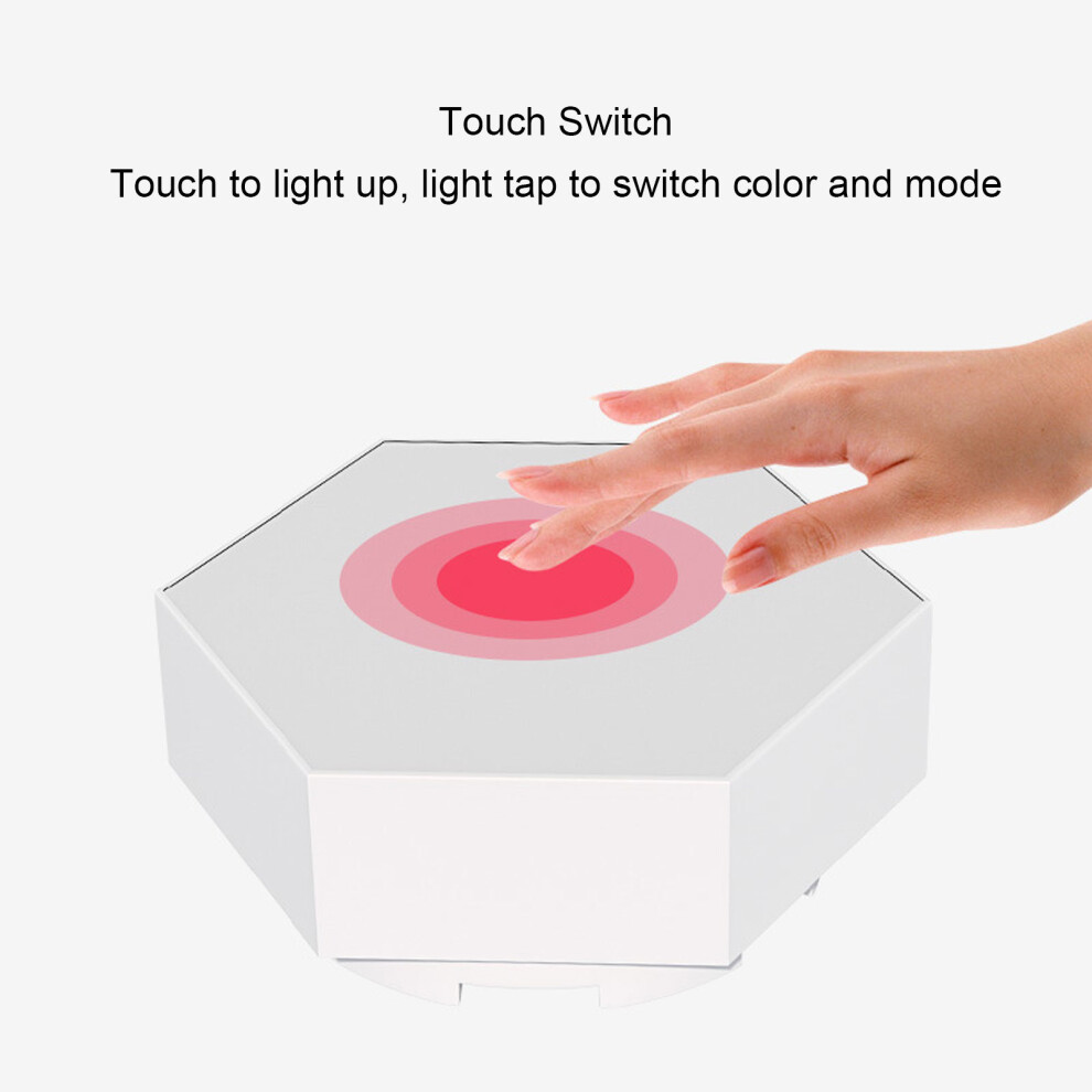 Sechseckige Led-Wandleuchte, Touch-Steuerung, 7406045141907