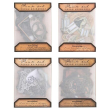 120Piece Steampunk Junk Journal Accessories, Small Vintage Scrapbook Paper Materials for Journaling Kit