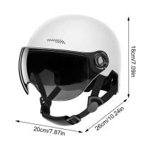 Accessoires pour casque de moto classique rétro scooter, 3C 310 blanc