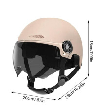 Accessoires pour casque de moto classique rétro scooter, 3C 310 beige