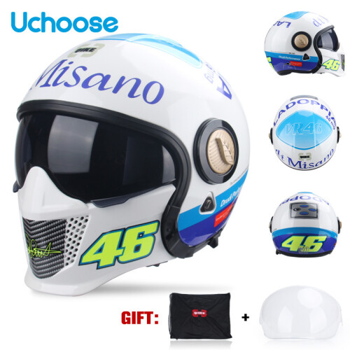 Accessori per caschi, casco integrale, casco a mezza calotta, moto, L, 09